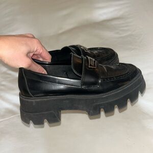 Aldo Black Platform Loafers